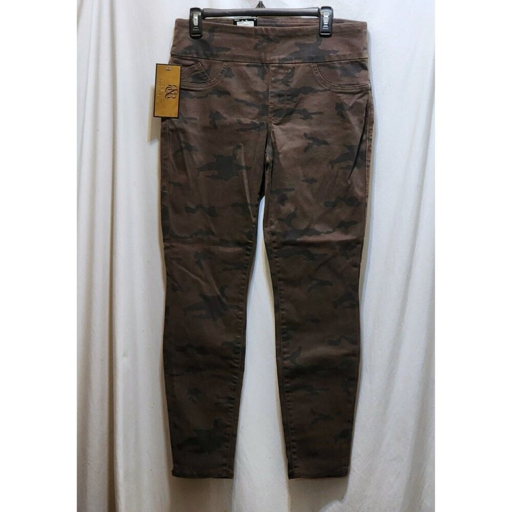 Rock & Republic Fever Pull-On Legging Mid-Rise Camo DenimRx Pants 14 M‎ NEW